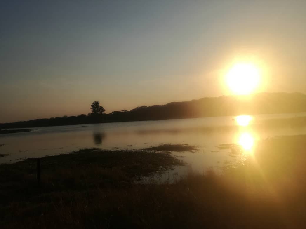 Sunset silhouettes over Lake Kariba