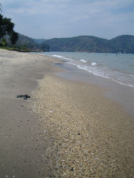 Quiet shoreline of Lake Kivu