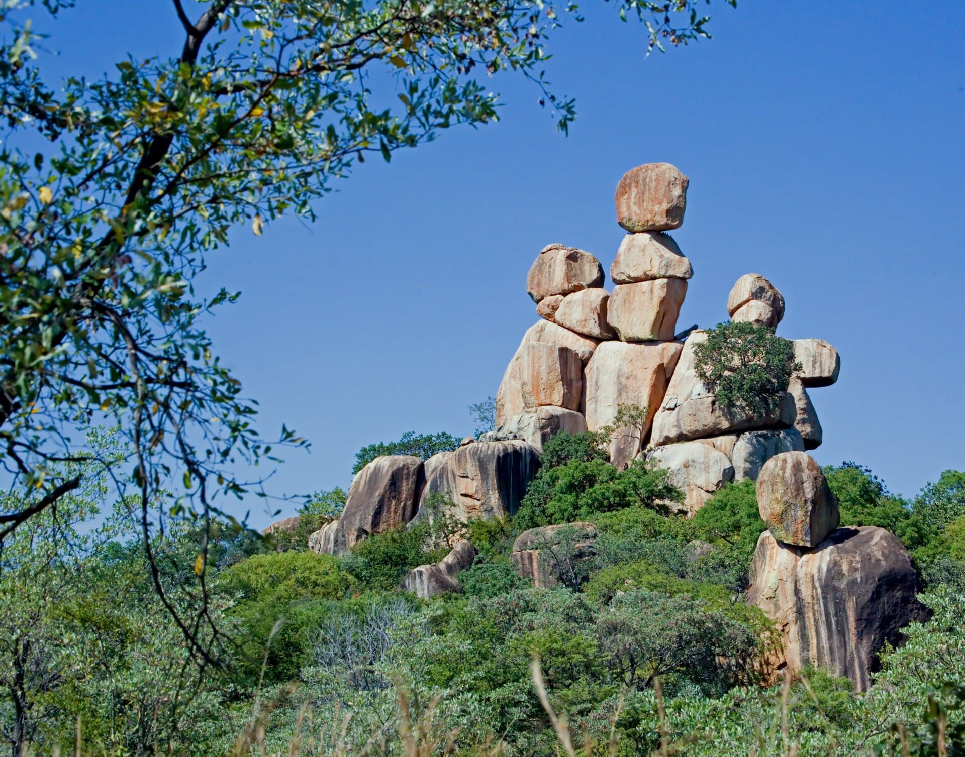 Balancing granite boulders of the Matobo Hills
