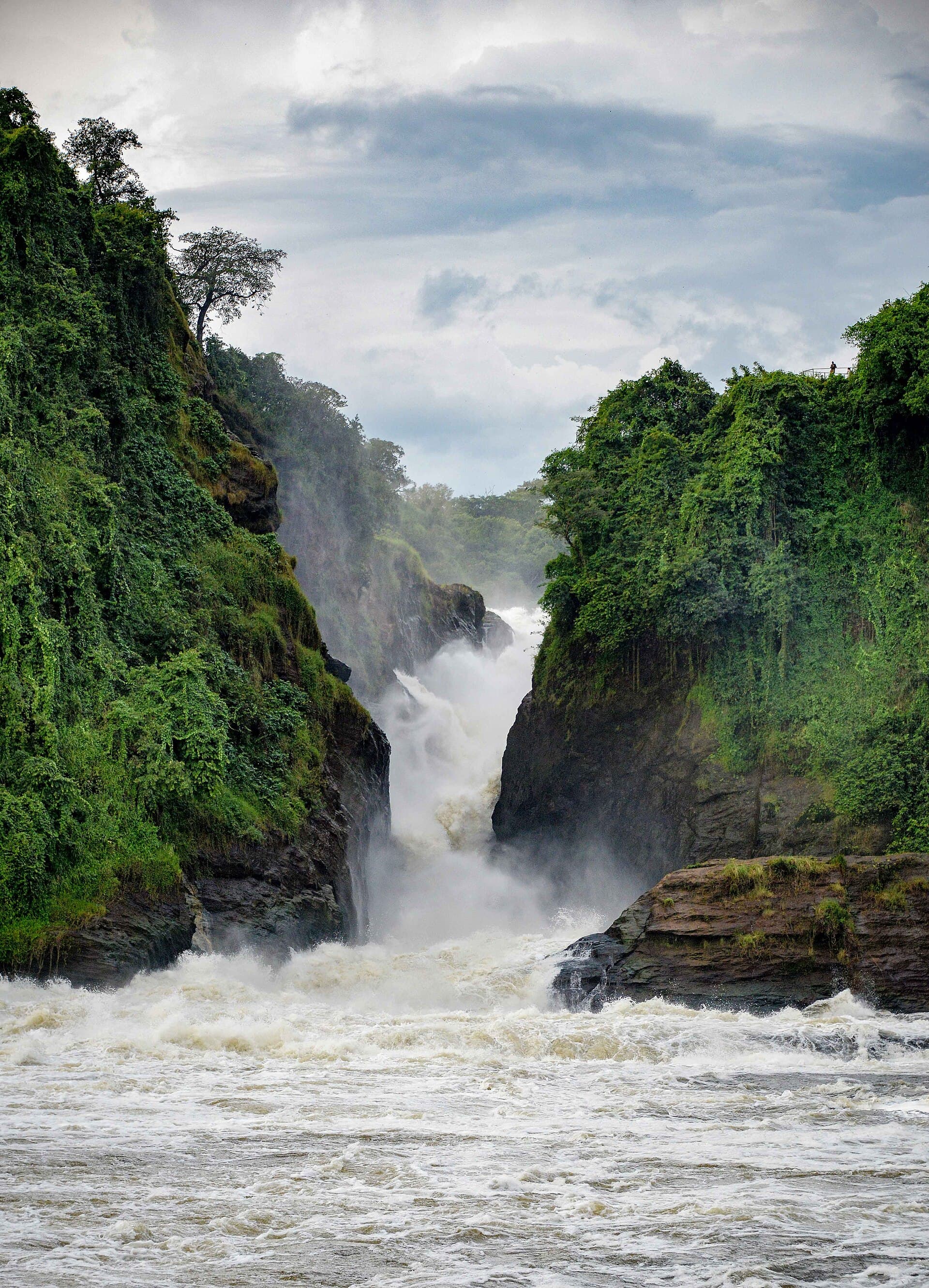 The Nile thundering through the gorge at Murchison Falls